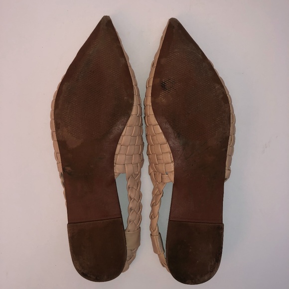 Zara Soft Nude-Pink Woven Sling-Back Flats Size 10 - Picture 13 of 13